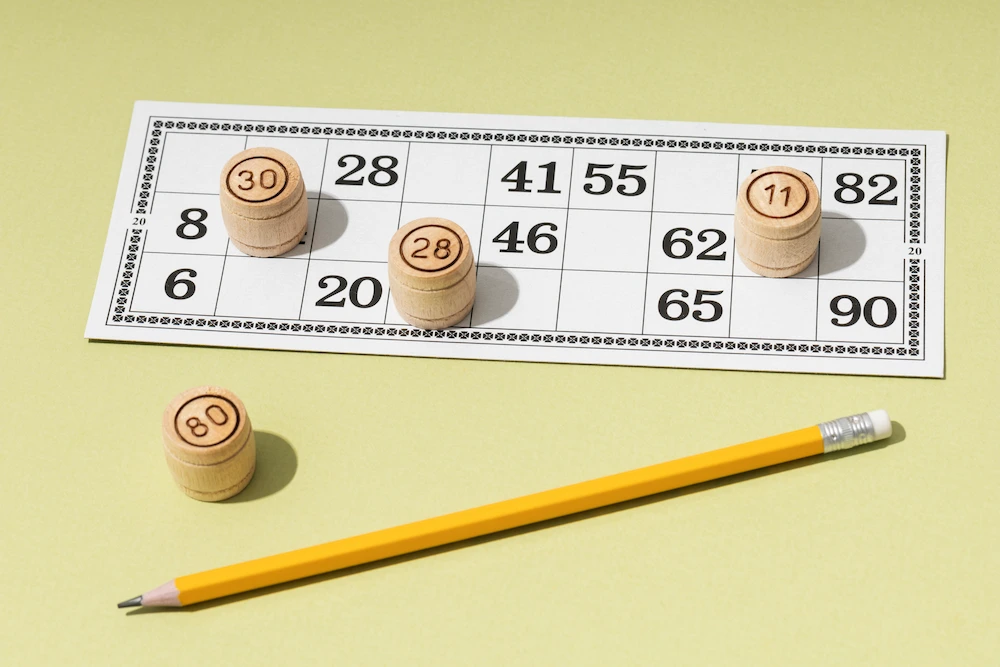 A bingo card and a pencil