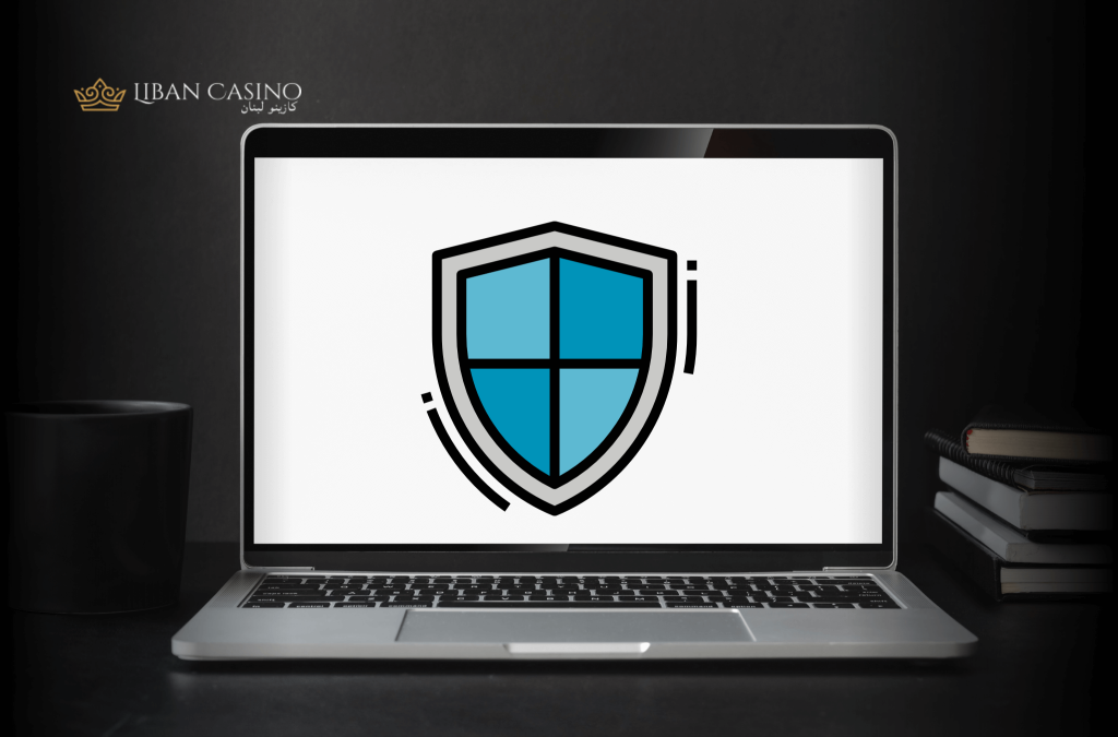 Security icon on a laptop_s screen.
